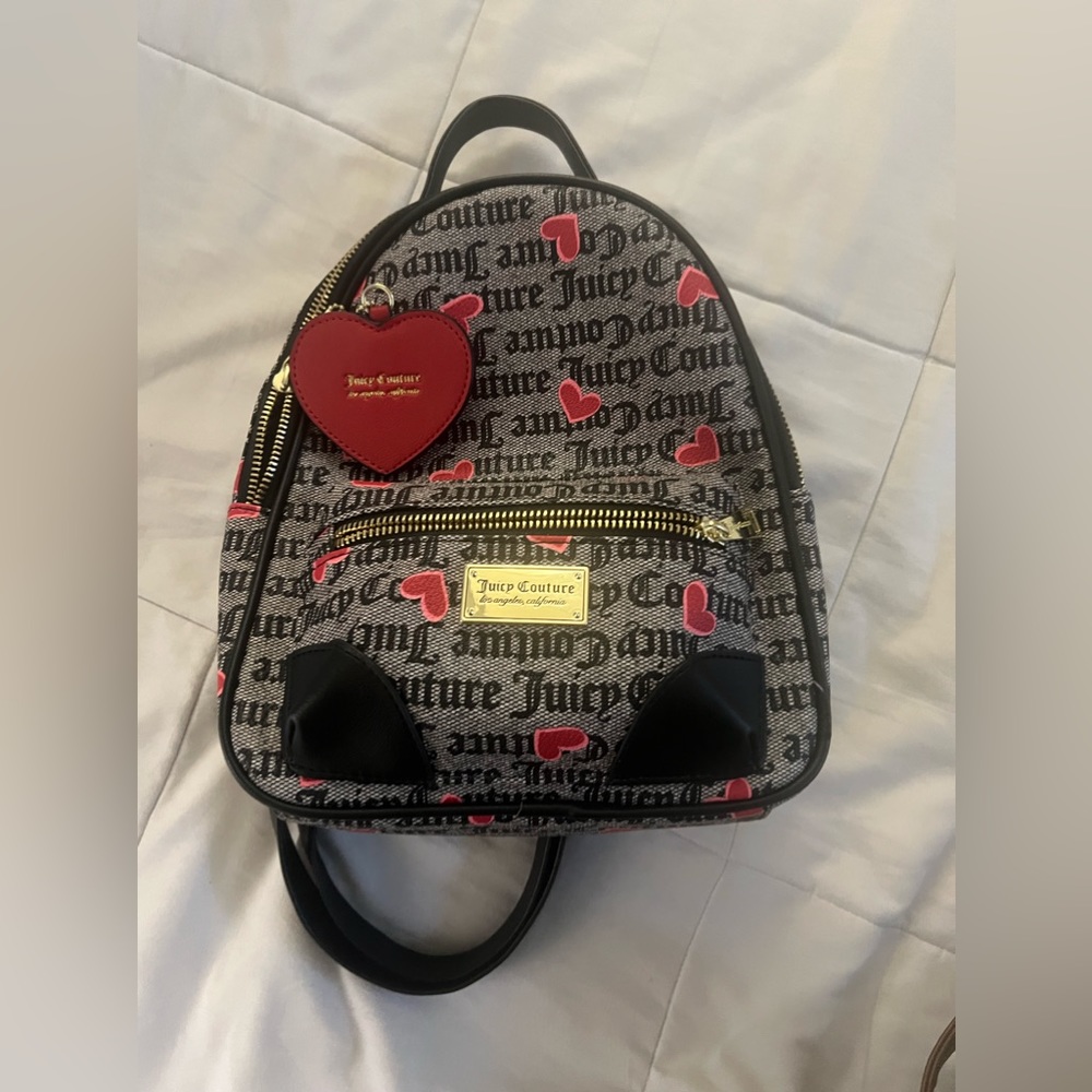 Black heart print Juicy Couture Backpack